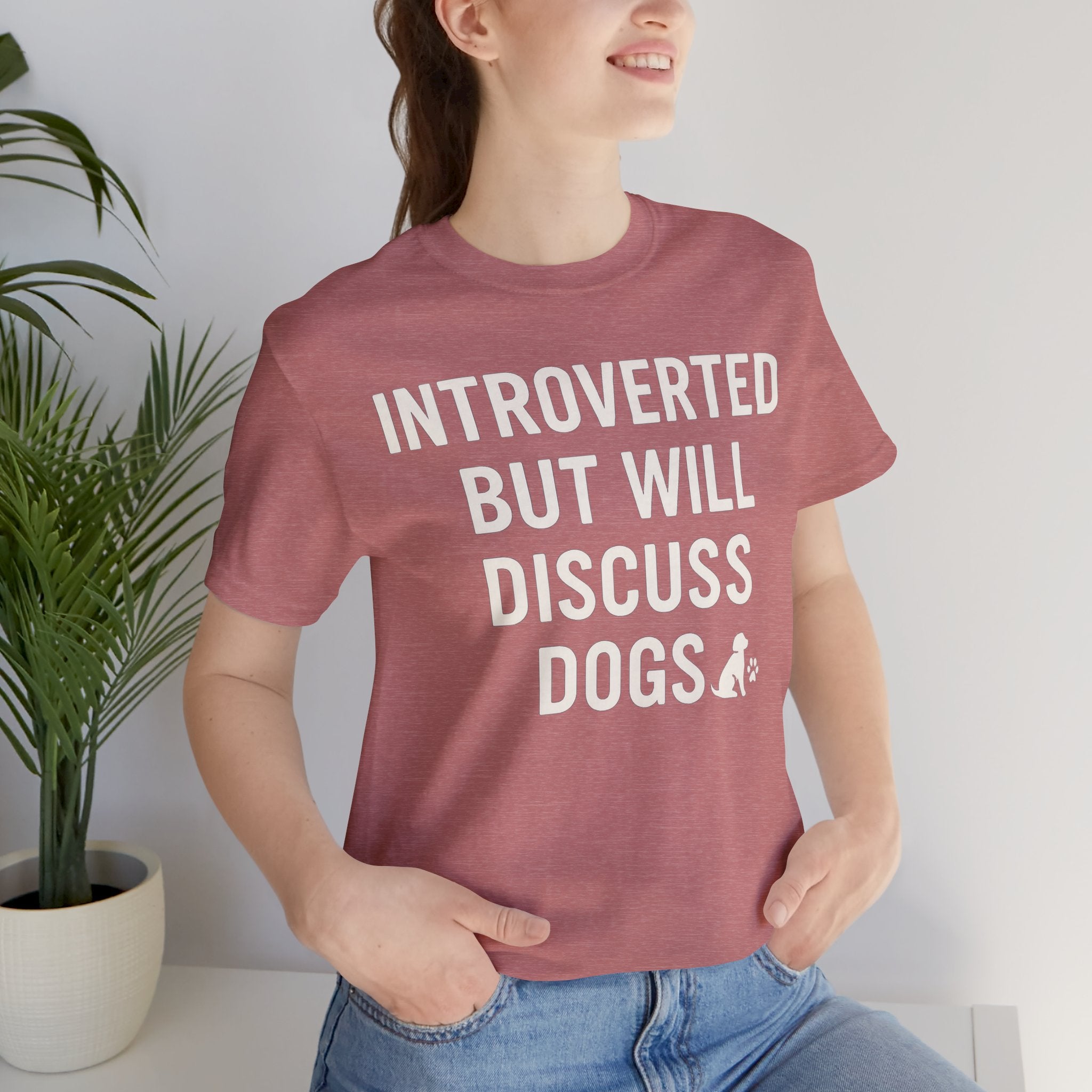 Introverted Dog Lover Tee, Funny Animal Shirt, Pet Lover Gift, Introvert Humor, Birthday Gift for Dog Owners