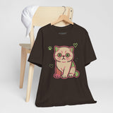 Super Cute Cat Tee, Cozy TShirt, Gift for Pet Owners, Trending Cute Animal Top, Cute Cat Tshirt