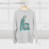 Vintage Parrot Phone Unisex Crewneck Sweatshirt, Gift for Bird Lovers, Cute Casual Wear, Retro Vibe, Ideal for Cozy Days, Birthday Gift
