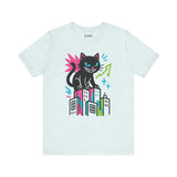 Catzilla Bold Cat Urban Tee - Graphic Rainbow Cat Shirt, Unisex Streetwear, Fun Graphic Tee, Cat Lover Gift, Vintage Style Clothing