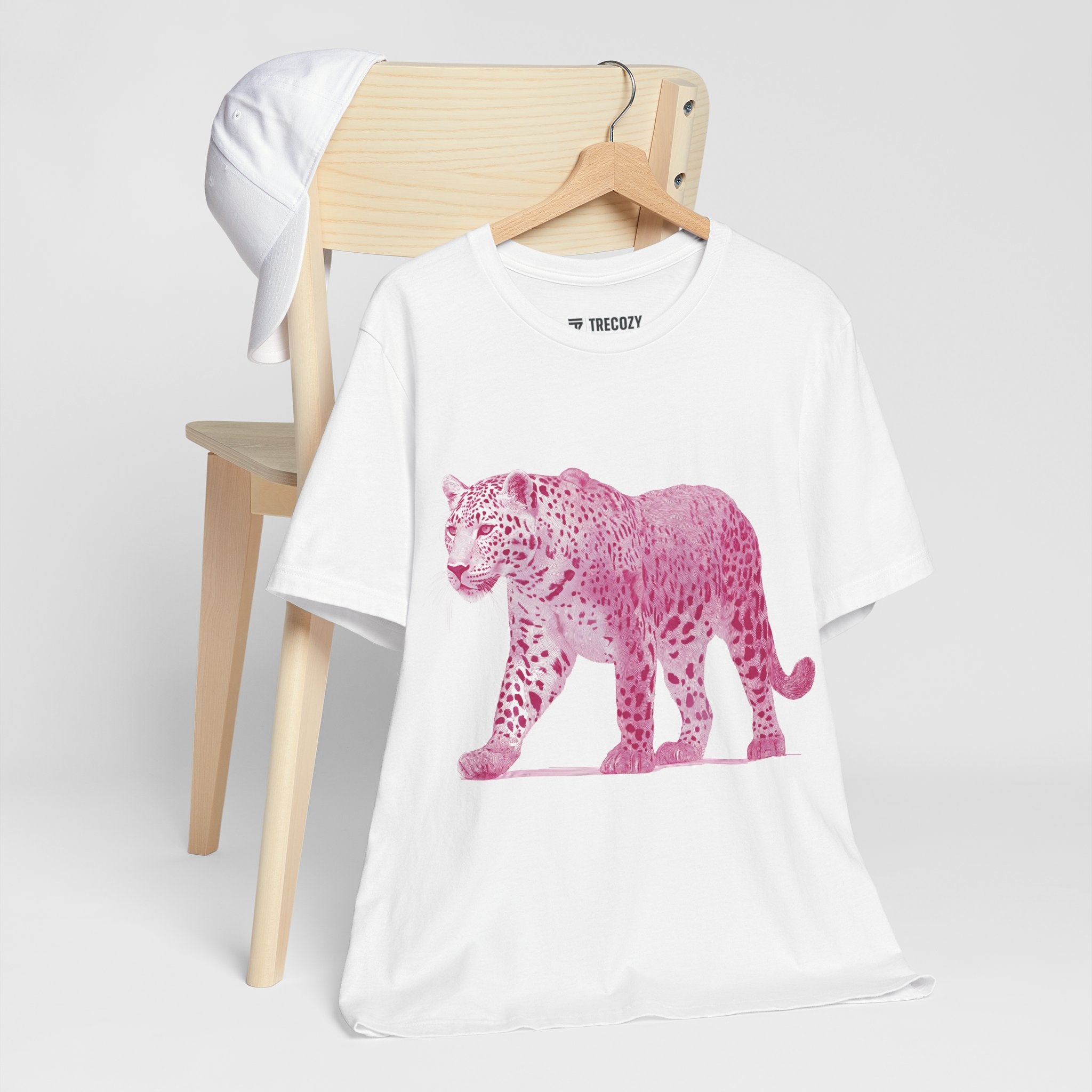 Pink Leopard – Bold Animal Print T-Shirt, Fierce Jungle Cat Graphic Tee, Nature-Inspired Graphic Tee