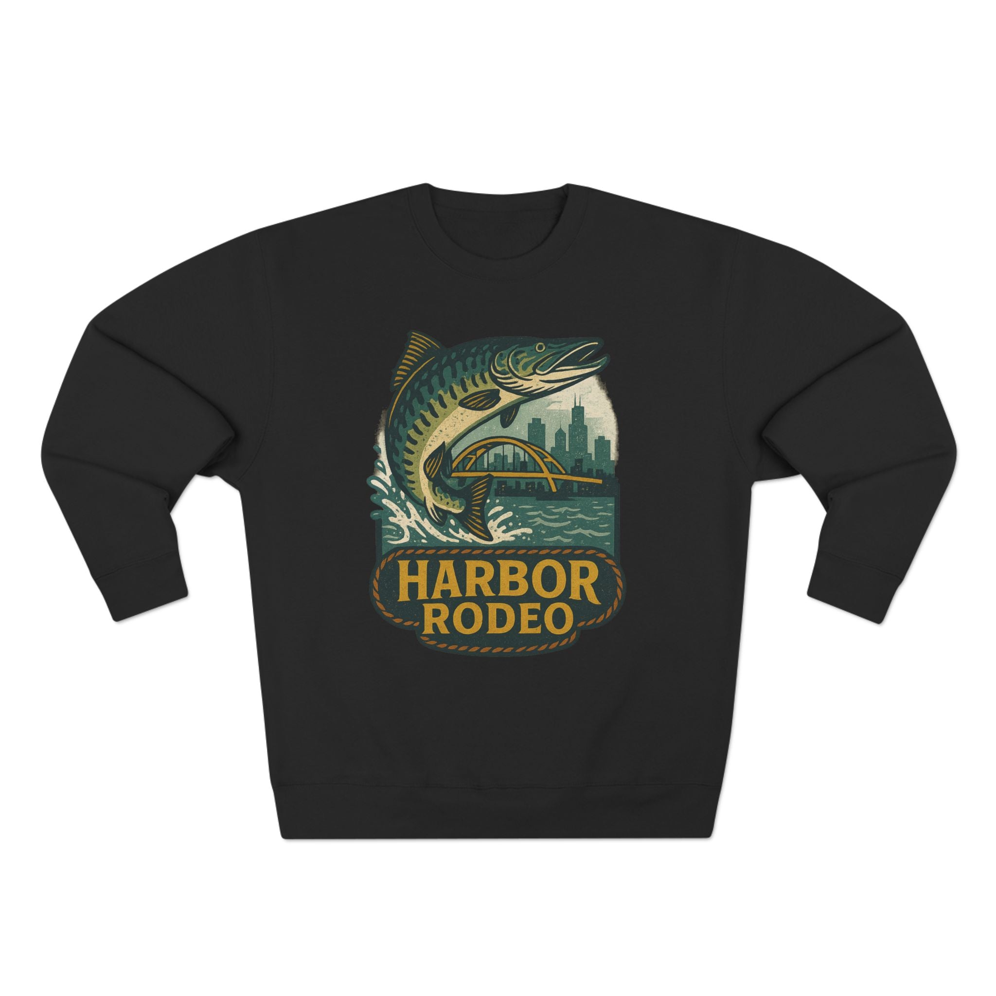 Harbor Rodeo Sweatshirt - Unisex Cozy Crewneck, Fall Fashion, Halloween Gift, Nature Lover Apparel, Casual Style
