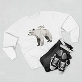Geometric Bear Crewneck Sweatshirt, Cozy Sweatshirt, Nature Lover Gift, Animal Sweatshirt, Casual Wear, Unisex Fashion