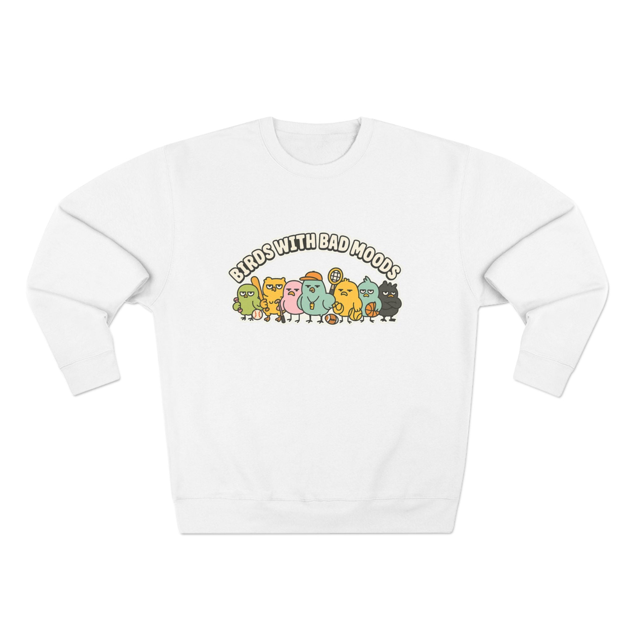 Cute Bird Mood Unisex Sweatshirt, Funny Gift for Animal Lovers, Cozy Crewneck for Everyday Wear, Perfect for Birthdays, Holidays
