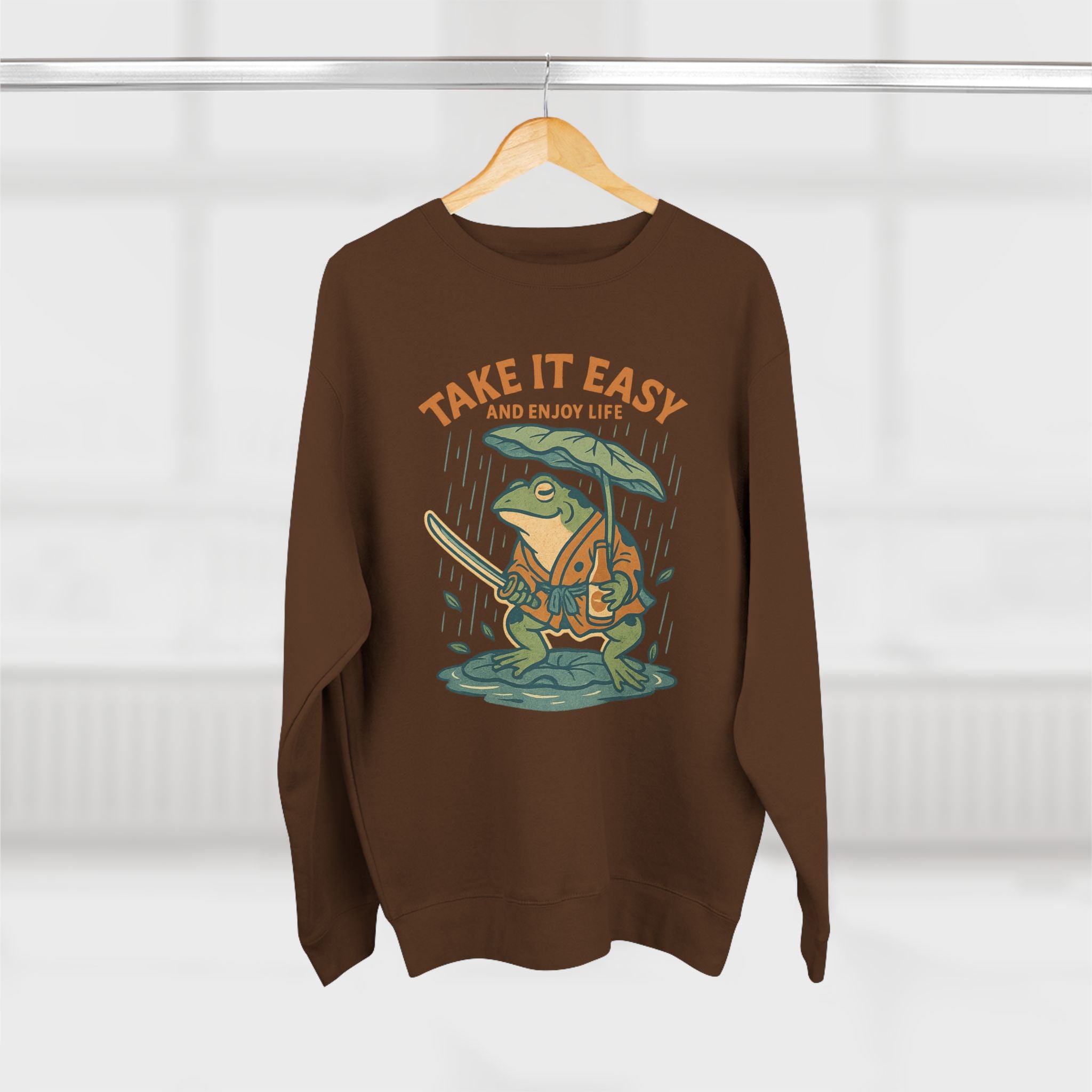 Ukiyo-e Anime Frog Sweatshirt - Unisex Cozy Crewneck, Fall Fashion, Halloween Gift, Nature Lover Apparel, Casual Style