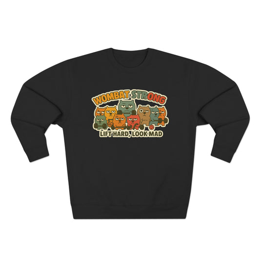 Wombat Strong Unisex Crewneck Sweatshirt - Perfect for Sports Fans, Gifts, and Casual Wear