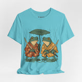 Frog Tee, Ukyo-e Cozy TShirt, Gift, Trending Cute Animal Top, Cute Frog Tshirt
