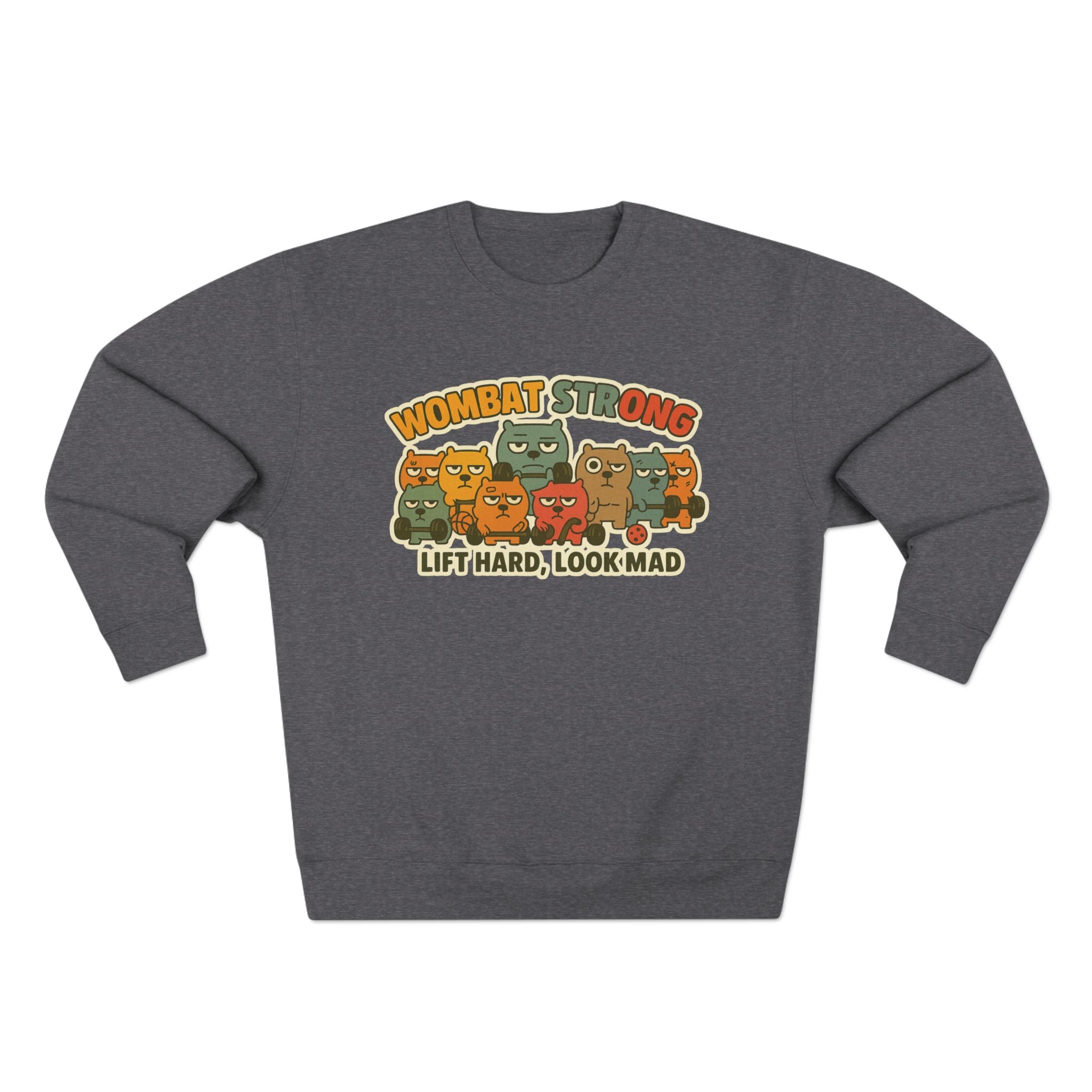 Wombat Strong Unisex Crewneck Sweatshirt - Perfect for Sports Fans, Gifts, and Casual Wear