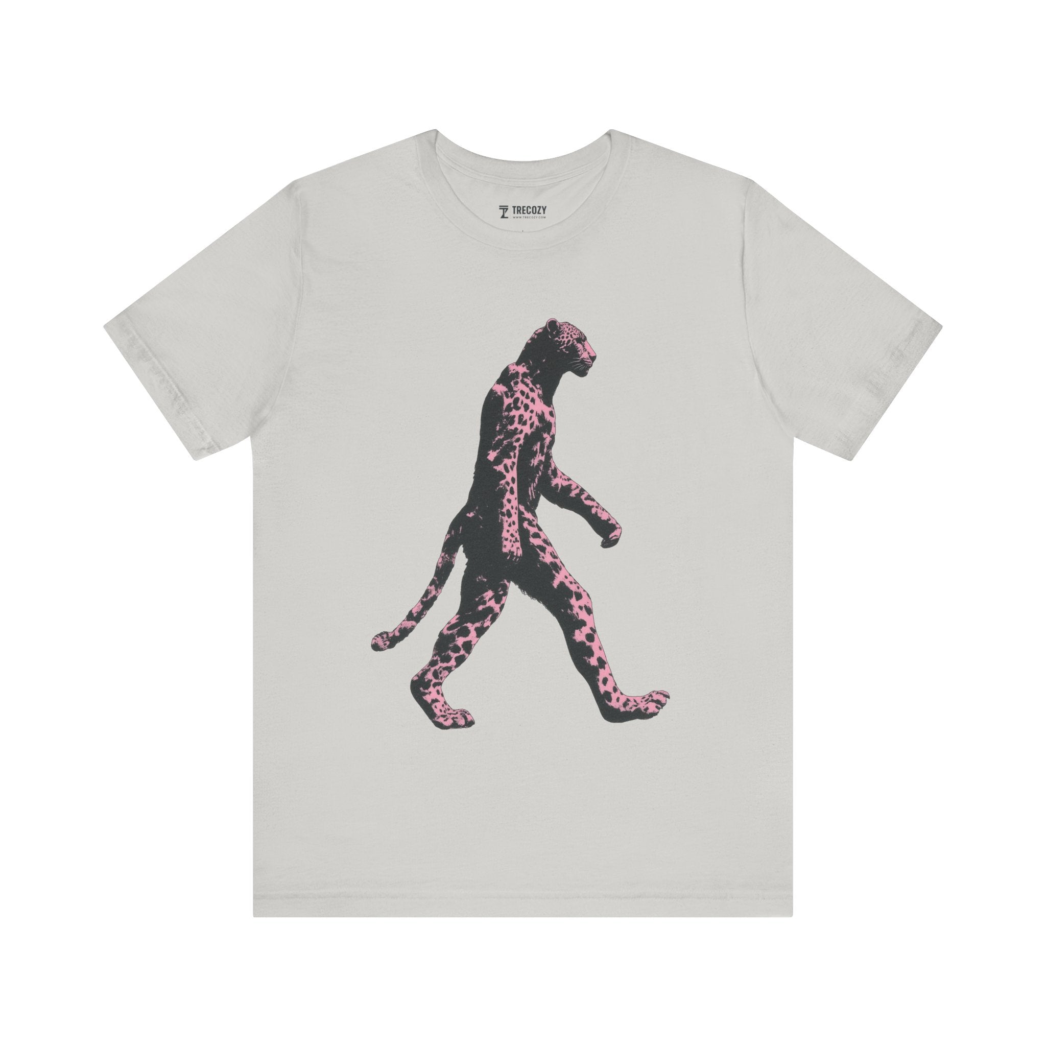 Pink Panthera Walk – Bold Leopard-Inspired T-Shirt, Fierce Urban Jungle Graphic Tee, Bold Animal Print Shirt