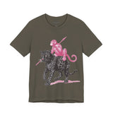 Warrior Monkey & Panther – Bold Tribal-Inspired T-Shirt, Fierce Jungle Duo Graphic Tee, Bold Animal Print Shirt