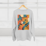 Colorful Cat Unisex Crewneck Sweatshirt, Cat Lover Gift, Cozy Sweater for Pet Owners, Cute Animal Apparel, Perfect for Birthdays, Holidays