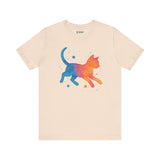 Colorful Cat Tee, Cozy Cat Lover Shirt, Gift for Pet Owners, Trending Cute Animal Top