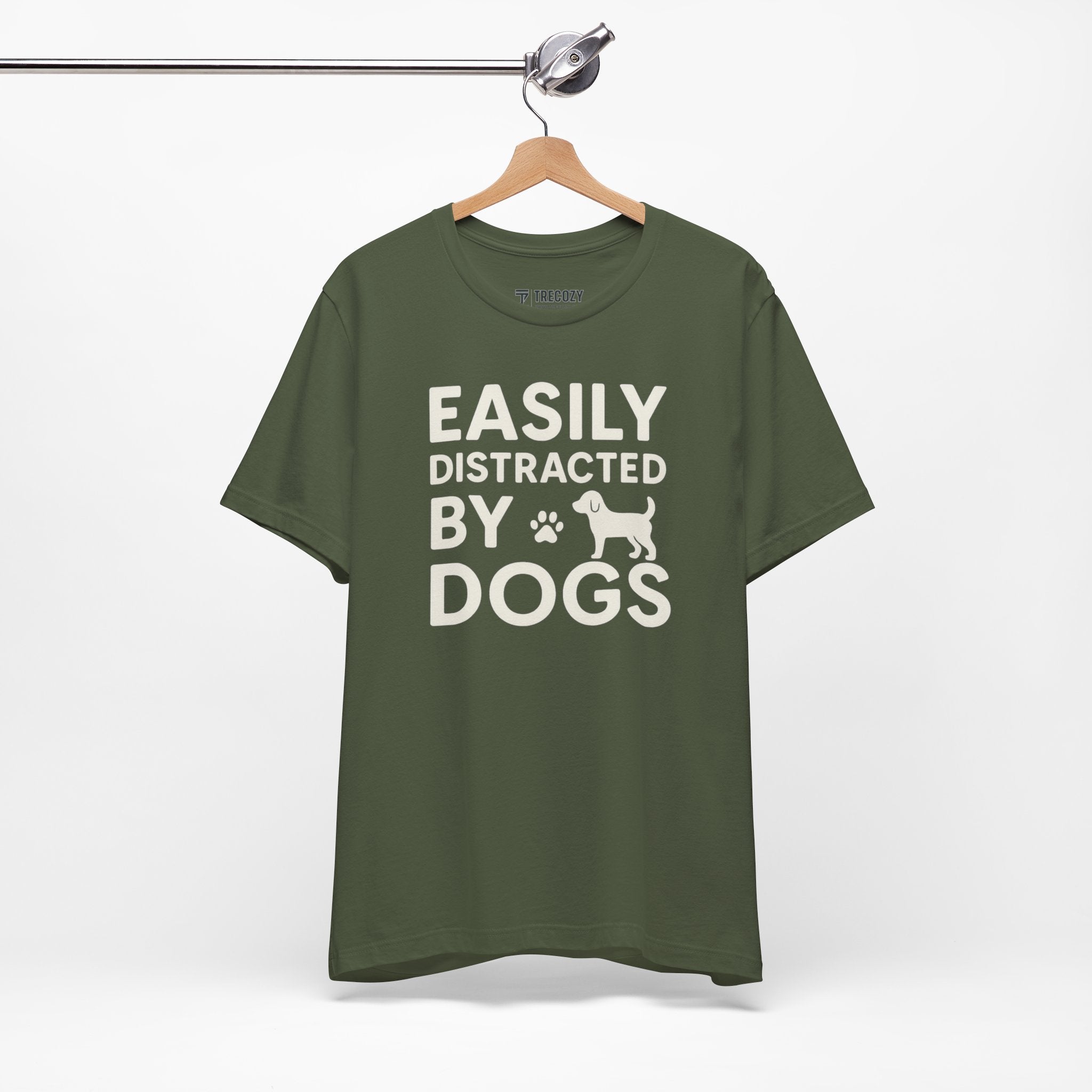 Easily Distracted by Dogs Tee - Perfect for Pet Lovers, Casual Outings, Gift for Dog Owners, Fun Dog-Themed Apparel, Animal Lover T-Shirt