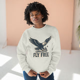 Fly Free Eagle Sweatshirt - Unisex Cozy  Crewneck, Fall Fashion, Halloween Gift, Nature Lover Apparel, Casual Style