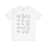 Multiple Cats Playing Tee, Cozy Cat Lover Shirt, Gift for Pet Owners, Cute Animal Top, Cat with Flowers