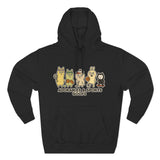 Adorable Characters Fleece Hoodie, Cozy Sweatshirt, Relaxed Apparel, Gift for Friends, Casual Wear, Chill Hoodie