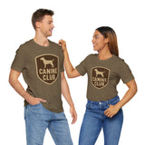 Canine Club Unisex Tee, Dog Lover Shirt, Birthday Gift, Pet Parent Apparel, Casual Wear, Animal Rescue Fundraiser