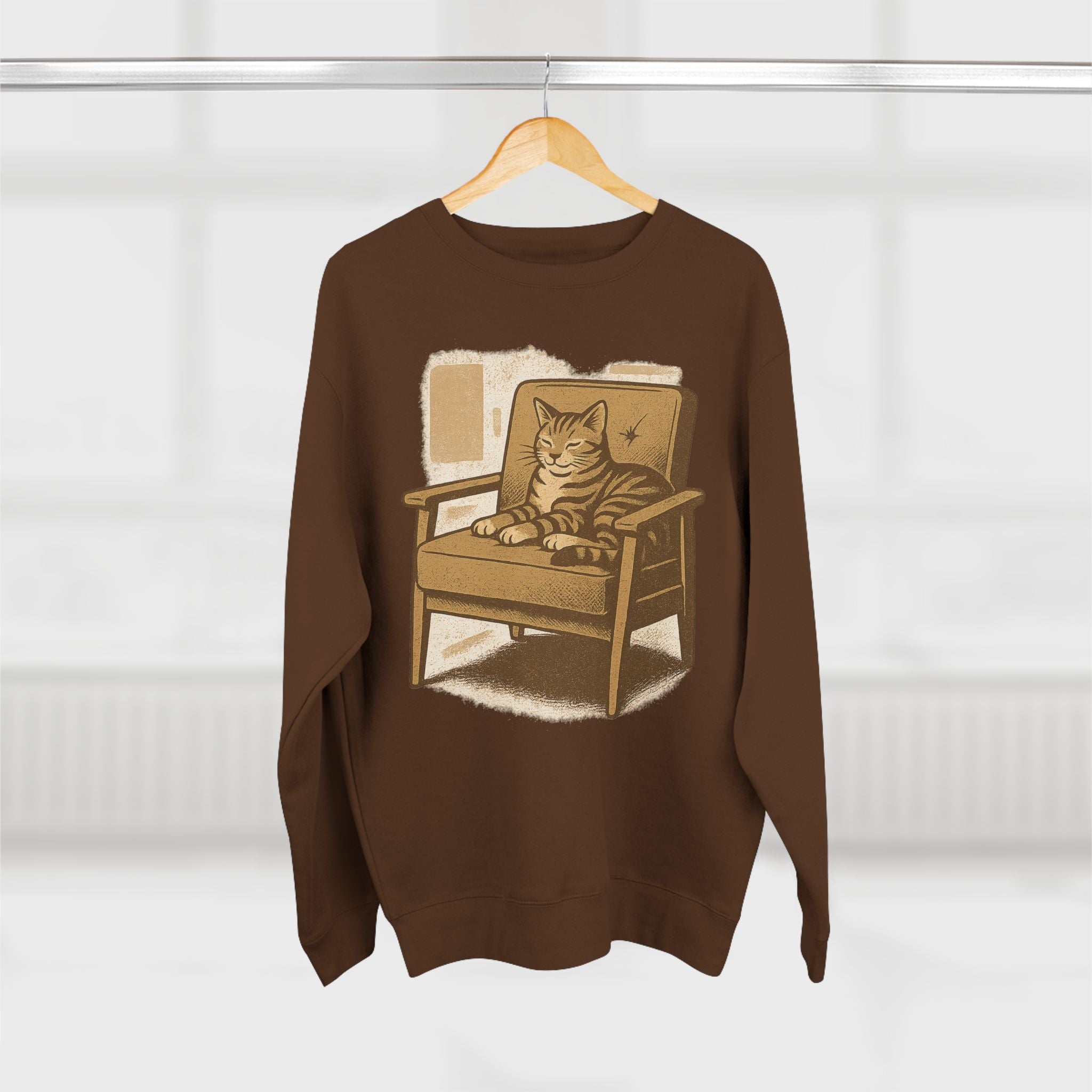 Cozy Sleepy Cat Sweatshirt, Perfect Gift for Cat Lovers, Casual Wear, Animal Lovers, Fall Fashion, Unisex Crewneck