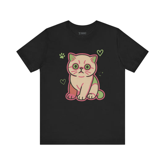 Super Cute Cat Tee, Cozy TShirt, Gift for Pet Owners, Trending Cute Animal Top, Cute Cat Tshirt