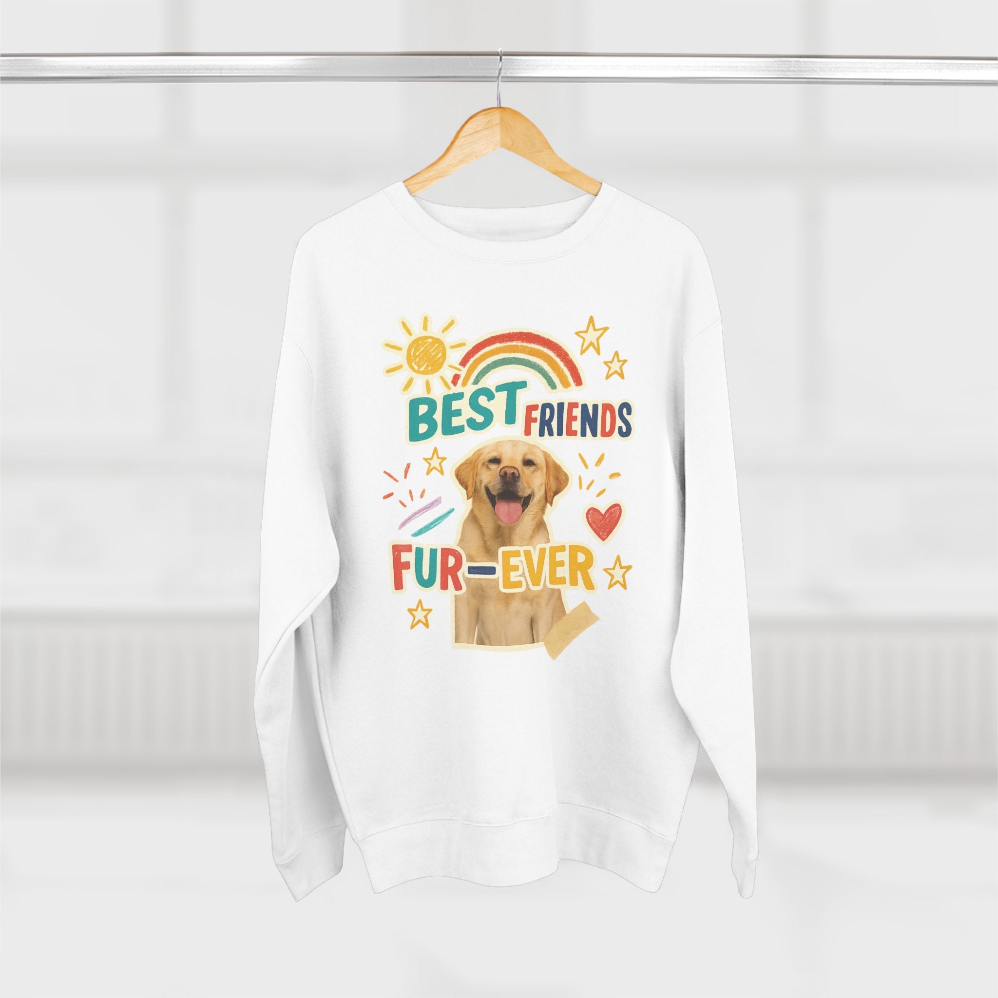 Cozy Pet-Themed Crewneck Sweatshirt - Best Friends Fur-Ever