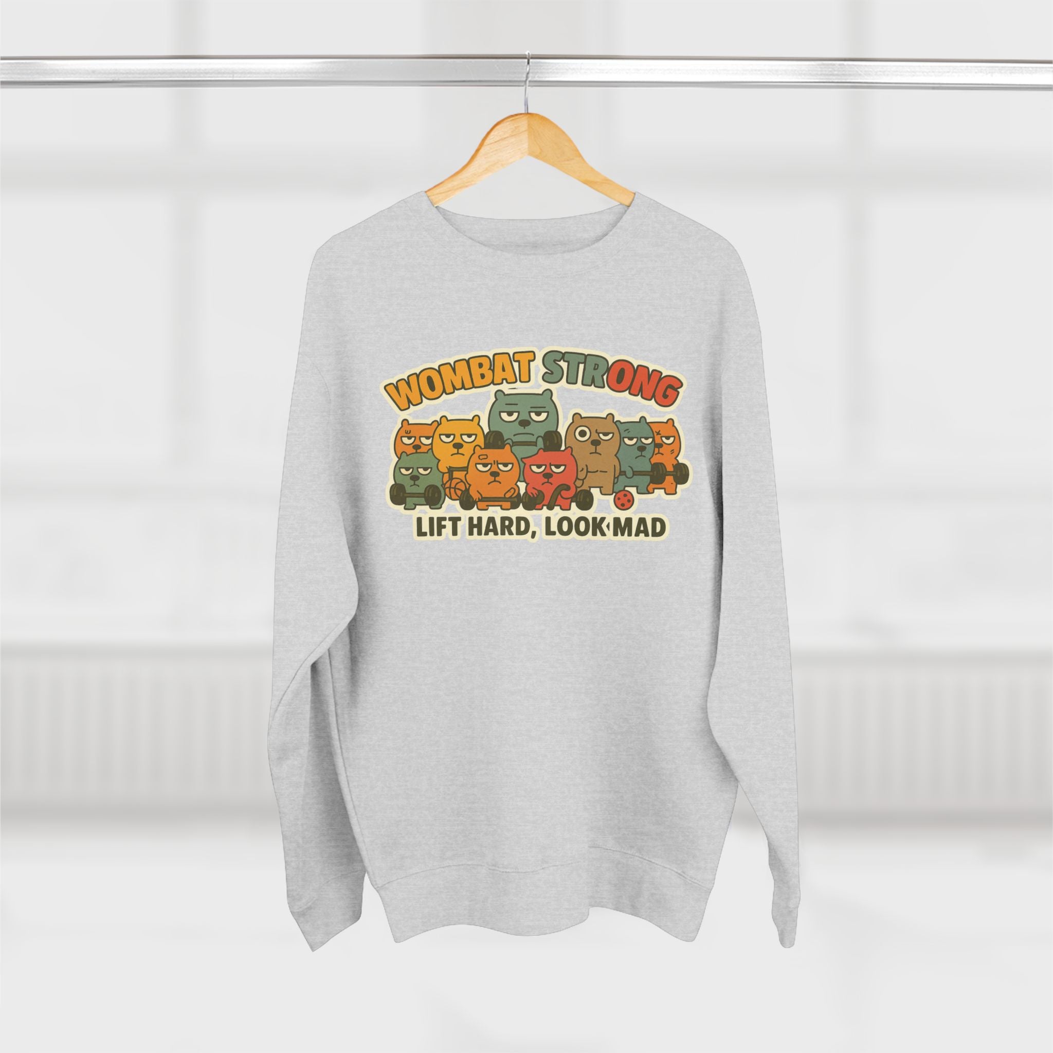 Wombat Strong Unisex Crewneck Sweatshirt - Perfect for Sports Fans, Gifts, and Casual Wear