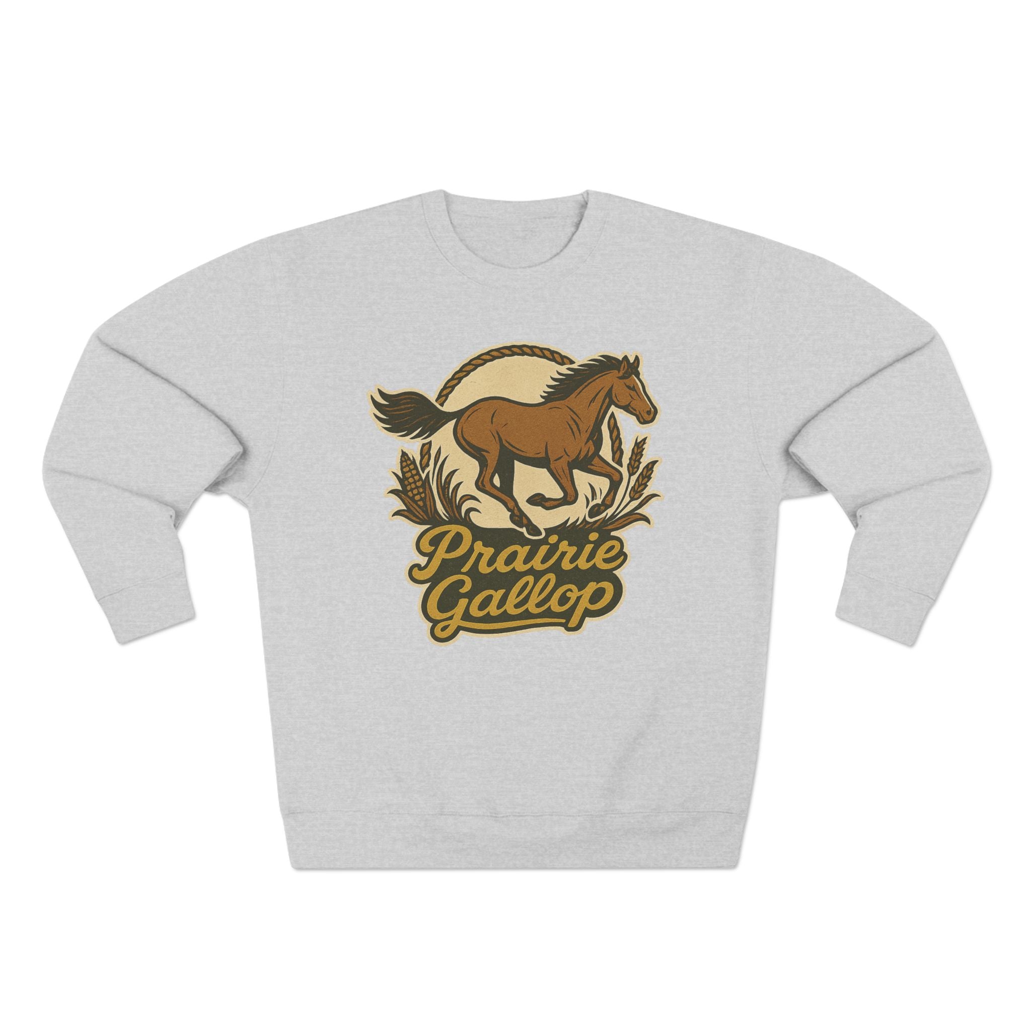 Prairie Gallop Horse Sweatshirt - Unisex Cozy  Crewneck, Fall Fashion, Halloween Gift, Nature Lover Apparel, Casual Style