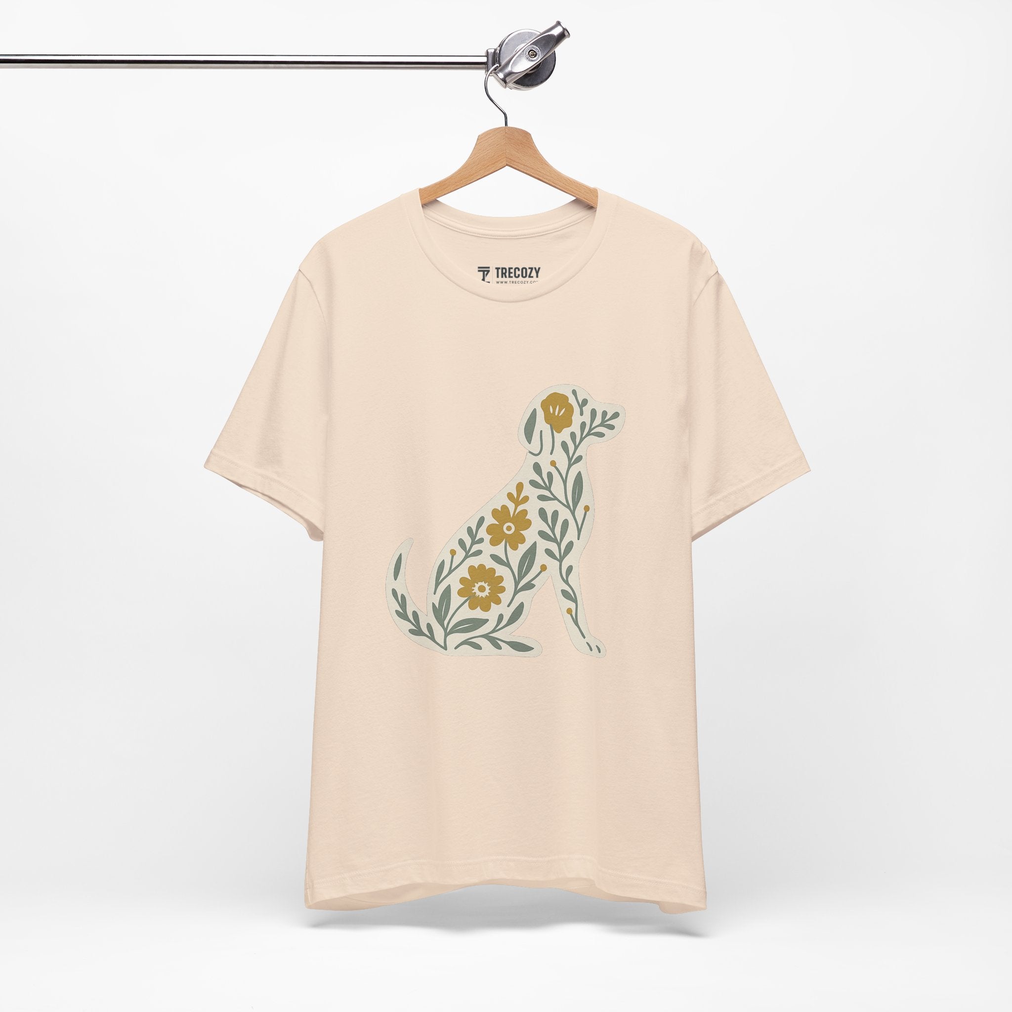 Floral Dog Lover Tee, Pet Shirt, Unisex Animal Tee, Gift for Dog Owners, Eco-Friendly Apparel