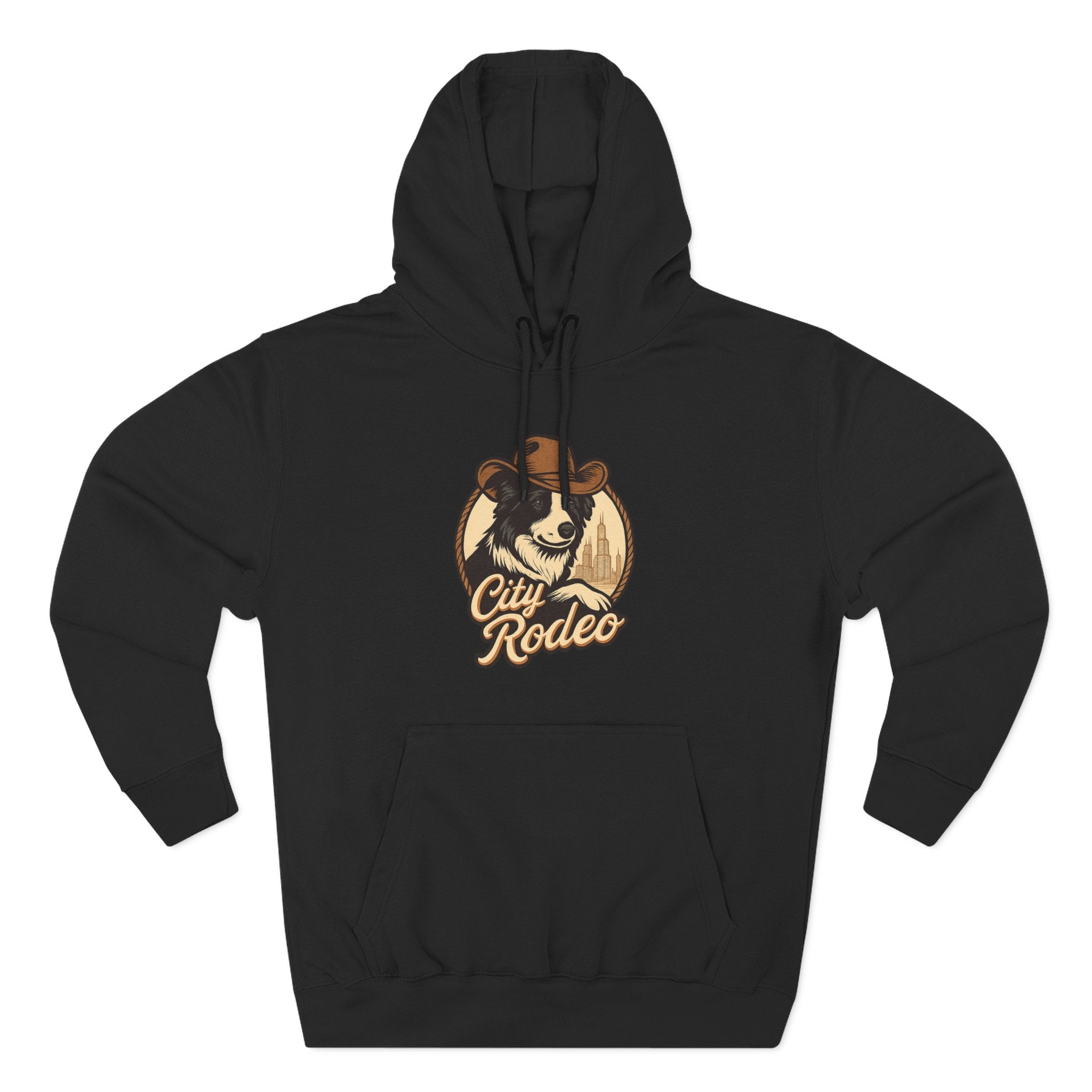 City Rodeo Fleece Hoodie, Cozy Sweatshirt, Relaxed Apparel, Gift for Friends, Casual Wear, Summer Vibes, Chill Hoodie