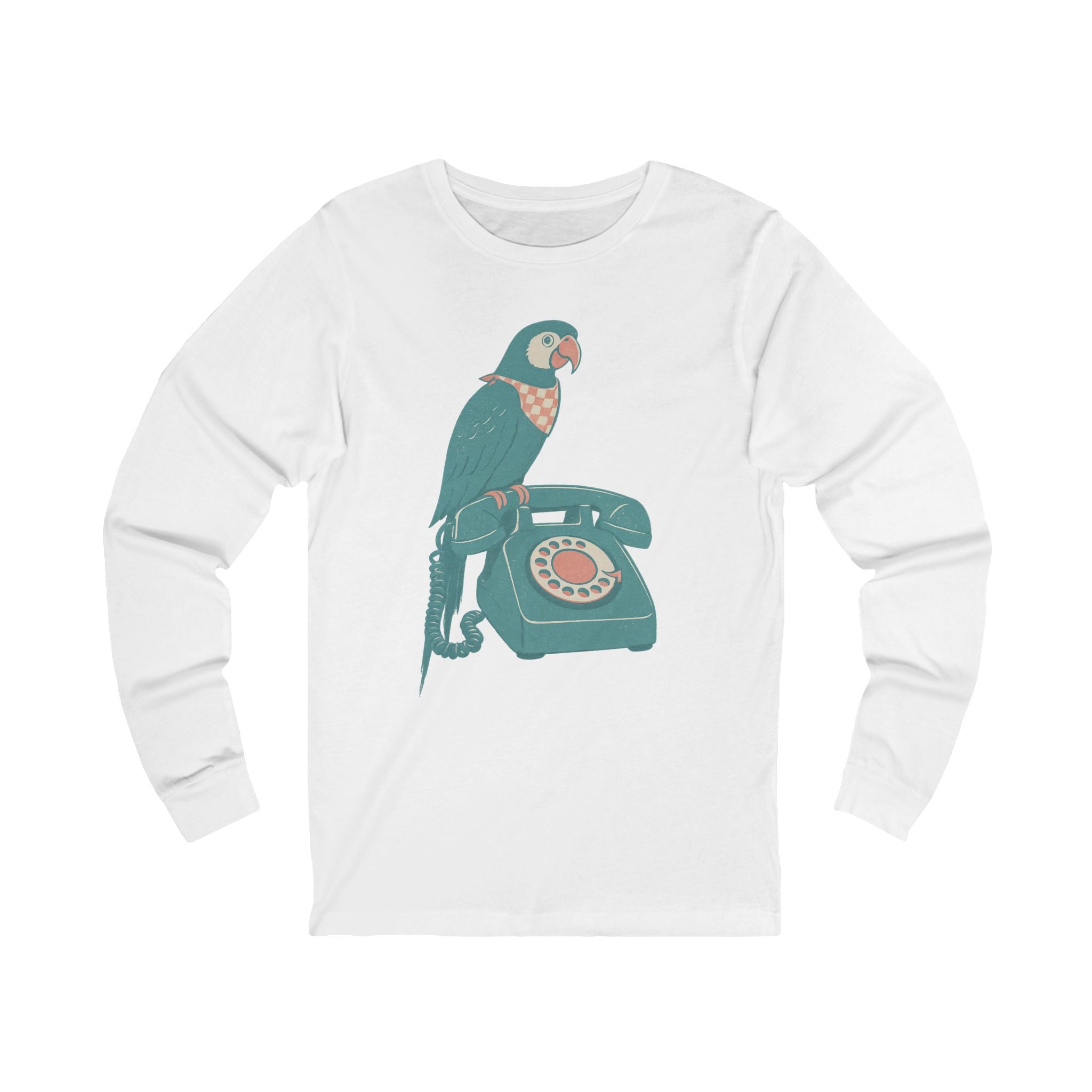Vintage Parrot Long Sleeve Tee - Quirky Unisex Jersey Shirt for Bird Lovers, Casual Wear, Gift for Nature Enthusiasts, Funky Graphic [...]