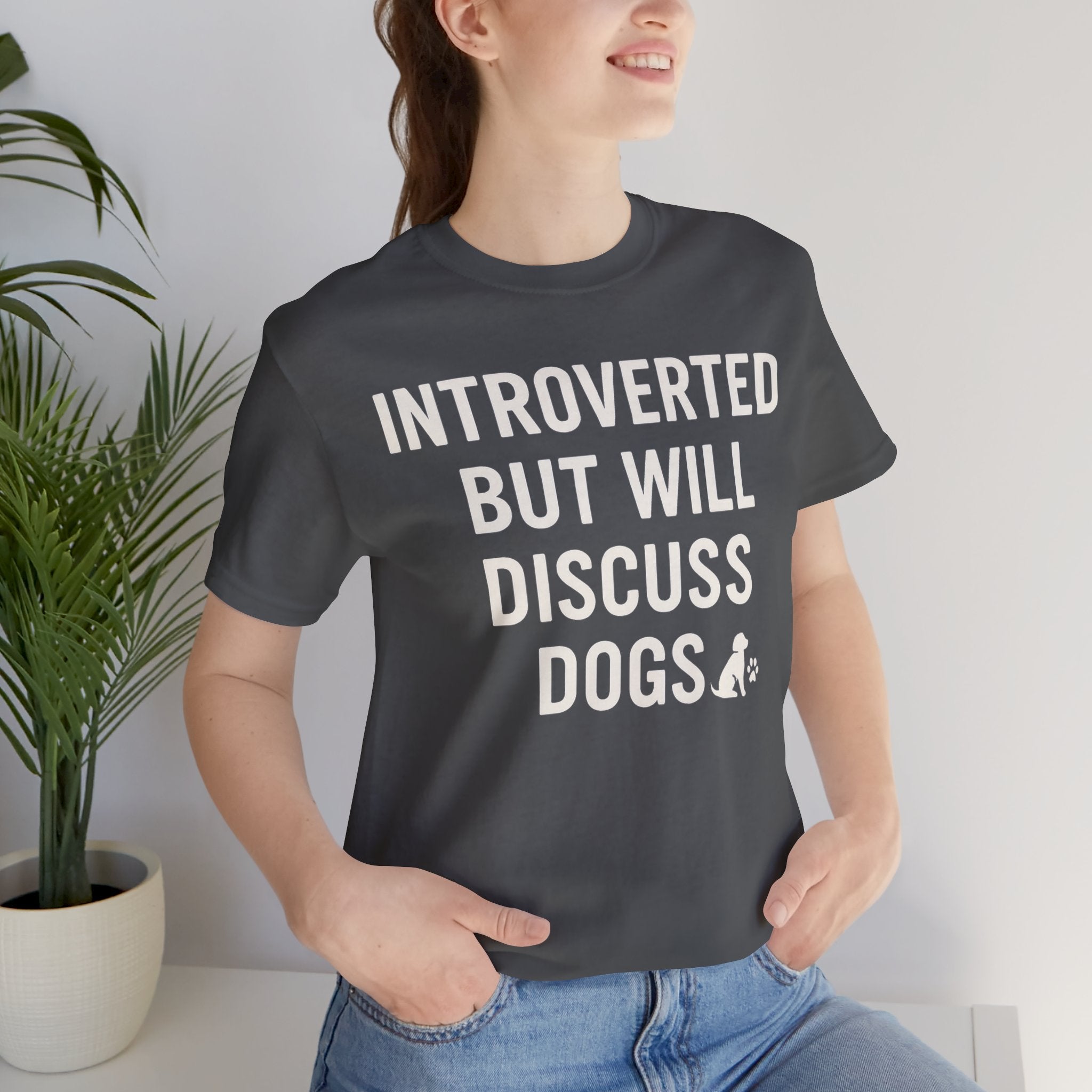 Introverted Dog Lover Tee, Funny Animal Shirt, Pet Lover Gift, Introvert Humor, Birthday Gift for Dog Owners