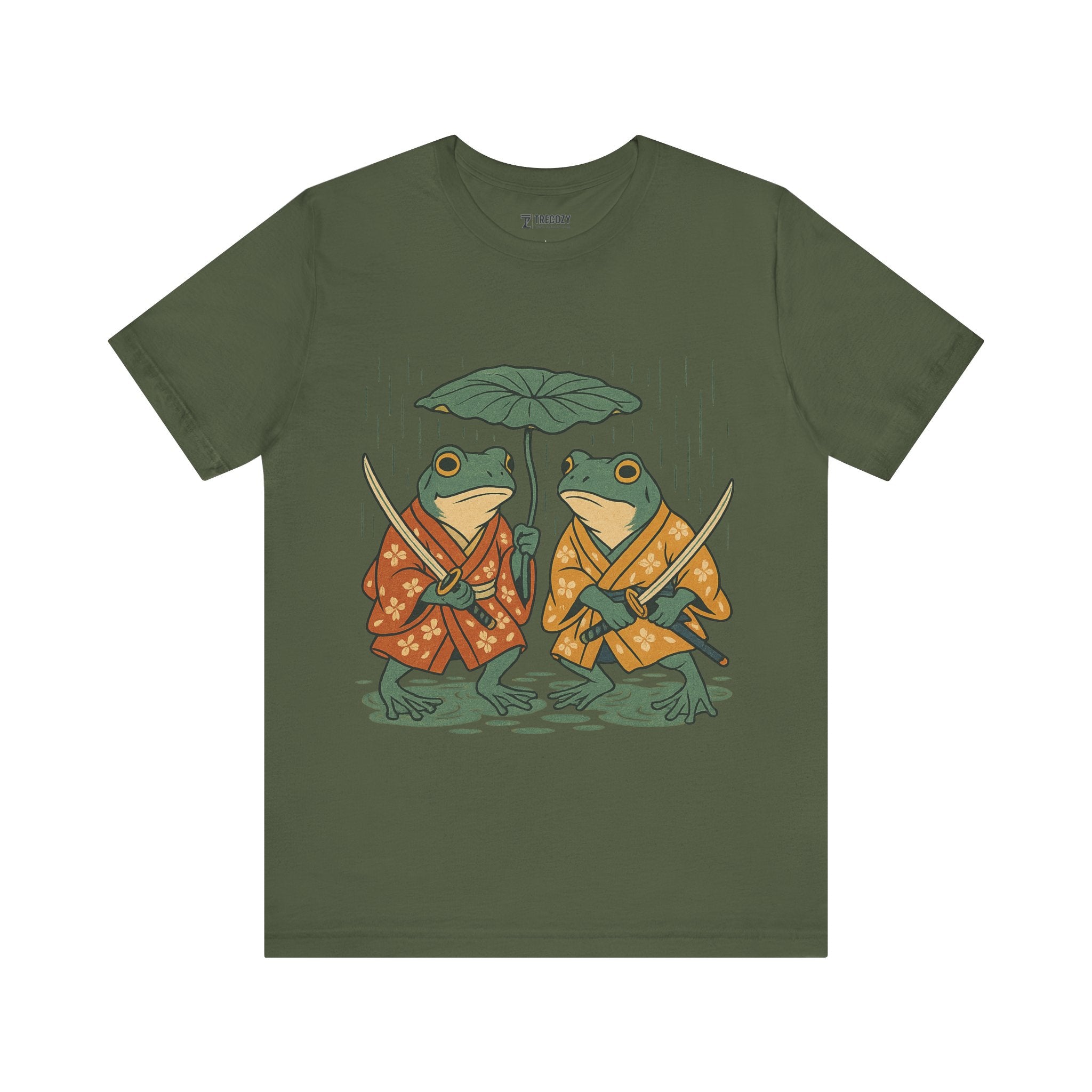 Frog Tee, Ukyo-e Cozy TShirt, Gift, Trending Cute Animal Top, Cute Frog Tshirt