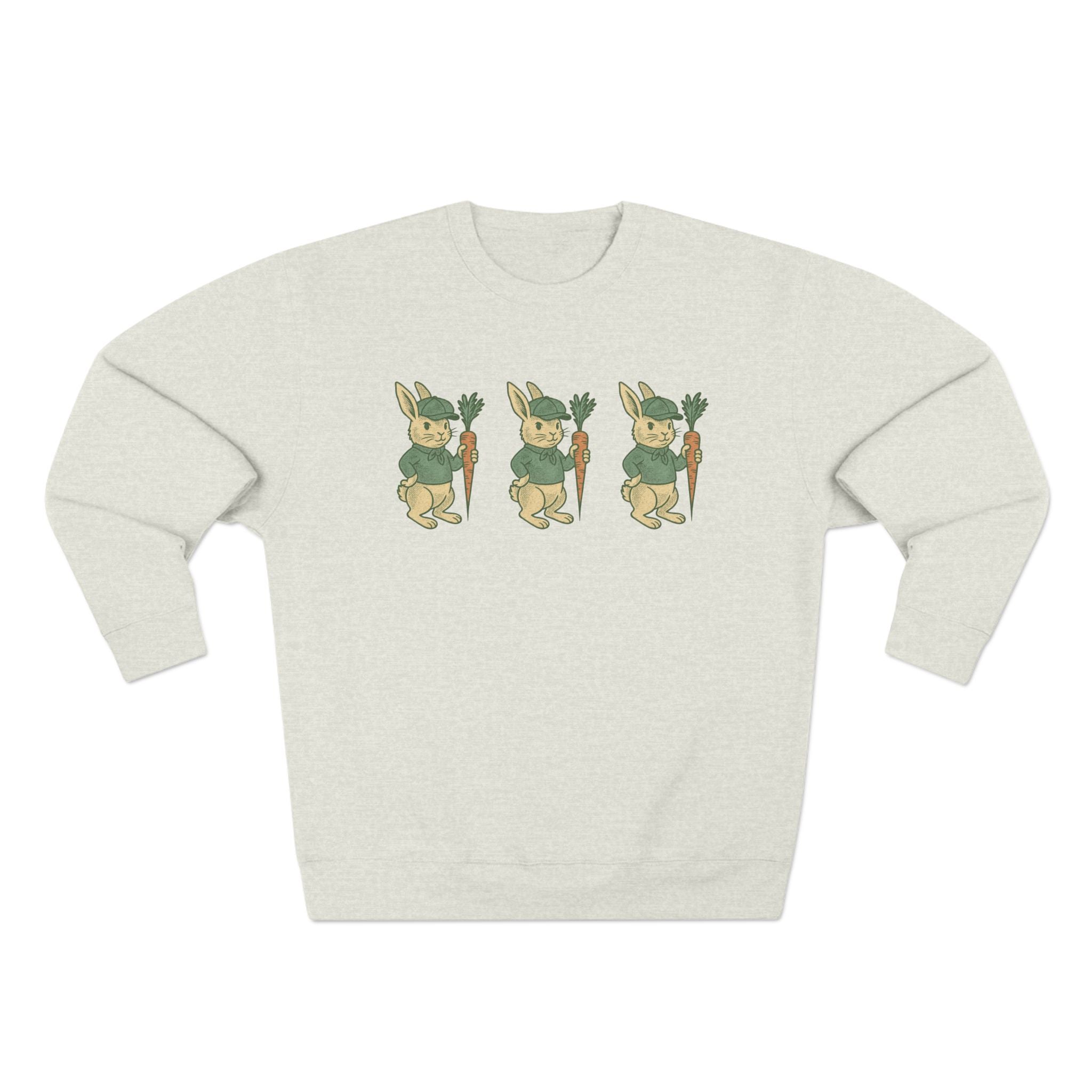 Playful Rabbit Sweatshirt - Cute Unisex Crewneck, Spring Apparel, Easter Gift, Cozy Wear, Animal Lover's Fashion