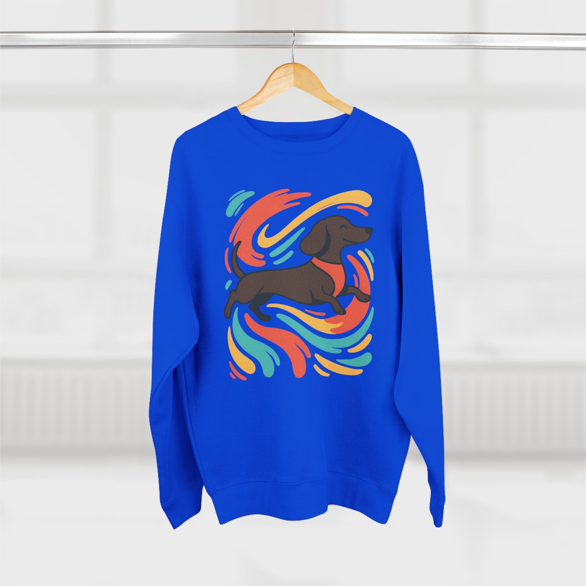 Dachshund Art Crewneck Sweatshirt | Dog Lover Gift, Cozy Sweater, Pet Lover Apparel, Cute Animal Sweatshirt, Birthday Gift