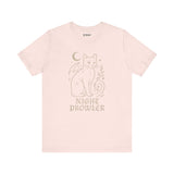 Night Prowler Cat Tee, Cozy TShirt, Gift for Pet Owners, Trending Cute Animal Top, Cute Reptile Tshirt