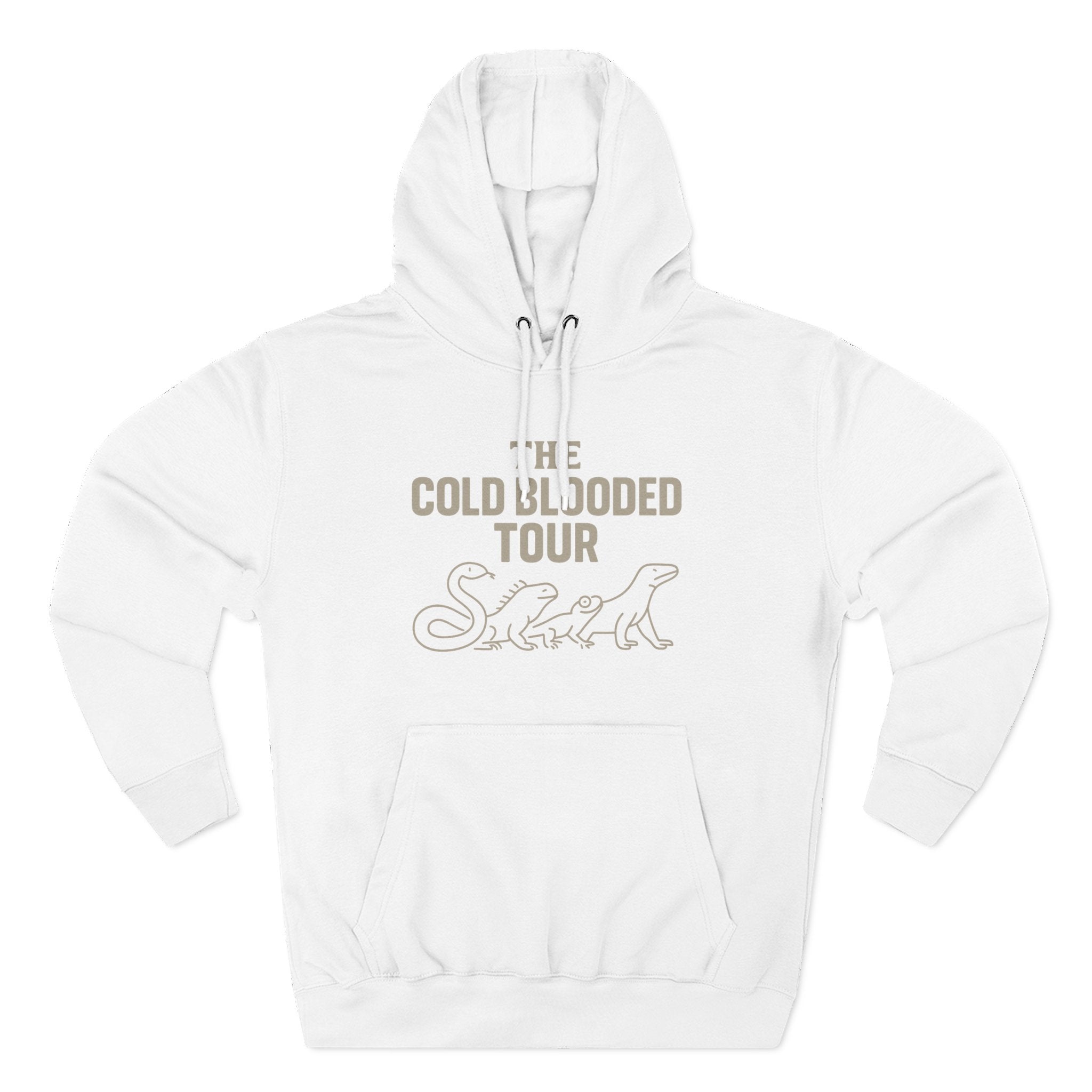 The Cold Blooded Tour Signature Fleece Hoodie - Snake, Iguana & Gecko Lovers Must-Have, Pet Parent Gift, Cozy Sweatshirt, Reptile Lover Wardrobe, Comfortable Hooded Sweatshirt