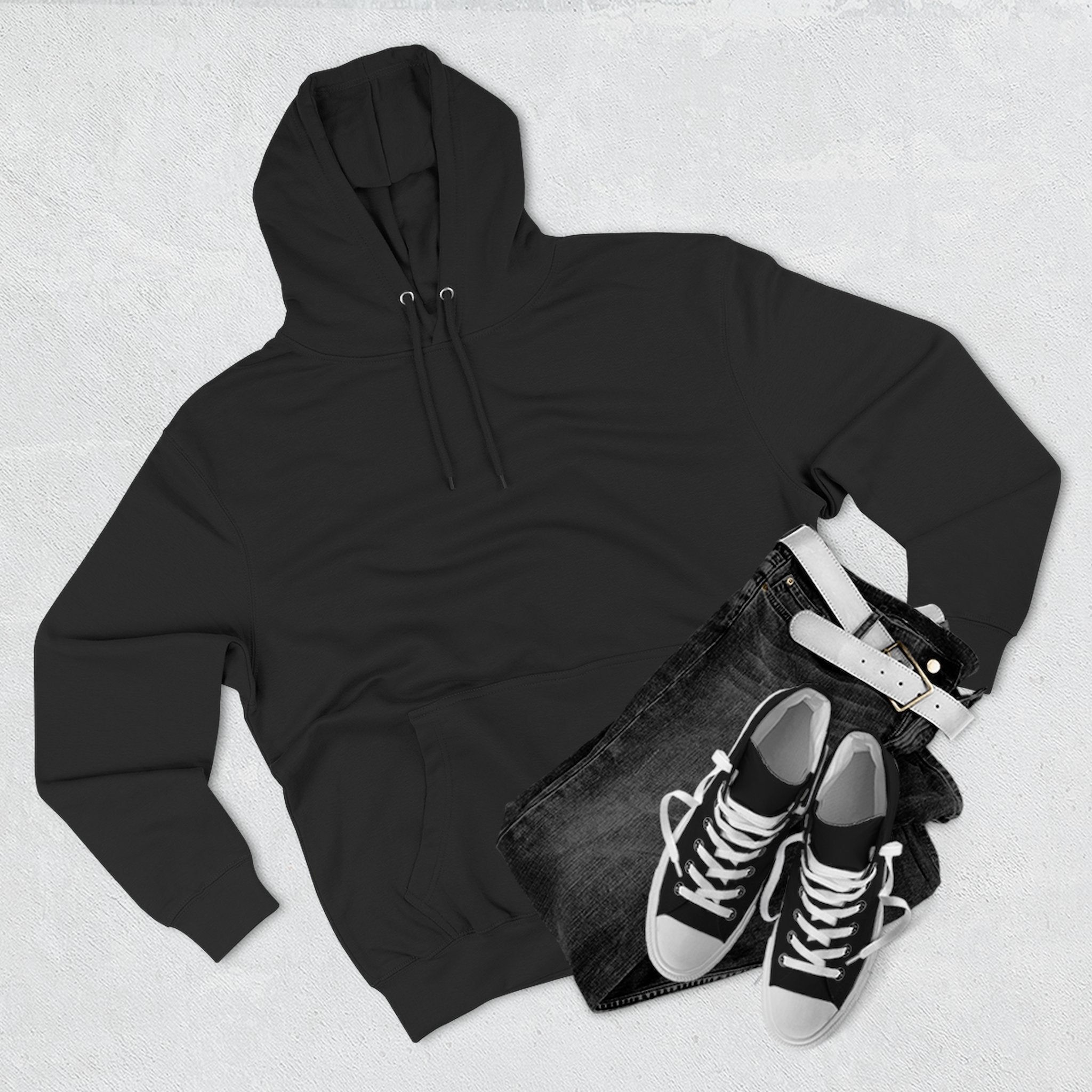 Night Prowler Signature Fleece Hoodie with Back Print - Pet Parent Gift, Cozy Cat Hoodies, Animal Lover Wardrobe, Comfortable Hooded Sweatshirt Musthaves
