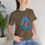 Cute Capybara Ramen Shirt, Funny Animal Lover Tee, Cozy Gift for Foodie Fans, Trending Noodle Slurping Capybara Top, Kawaii Ramen Graphic Tee