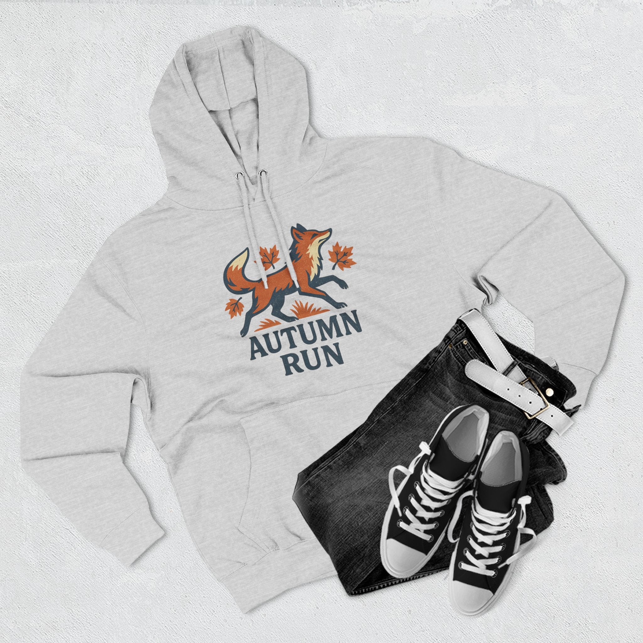 Autumn Fox Fleece Hoodie - Cozy Fall Apparel for Outdoor Adventures, Nature Lover Gift, Warm Fall Layer, Perfect for Seasonal Celebrations