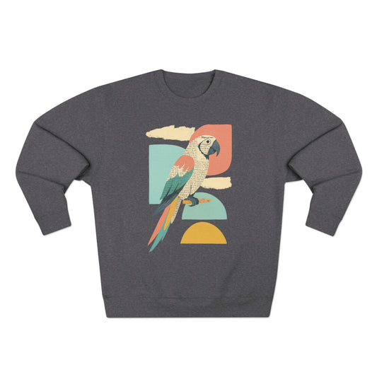 Tropical Parrot Sweatshirt, Cozy Crewneck for Bird Lovers, Casual Wear, Vacation Vibes, Unisex Fashion, Gift for Animal Enthusiasts