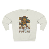 Cozy Unisex Beaver Crewneck Sweatshirt - Build the Future, Inspirational Gift for Dreamers, Casual Layer for Nature Lovers, Comfortable