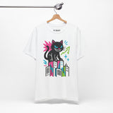 Catzilla Bold Cat Urban Tee - Graphic Rainbow Cat Shirt, Unisex Streetwear, Fun Graphic Tee, Cat Lover Gift, Vintage Style Clothing