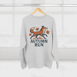 Autumn Run Fox Unisex Crewneck Sweatshirt | Cozy Fall Fashion, Gift for Nature Lovers, Perfect for Outdoors & Running, Seasonal Apparel