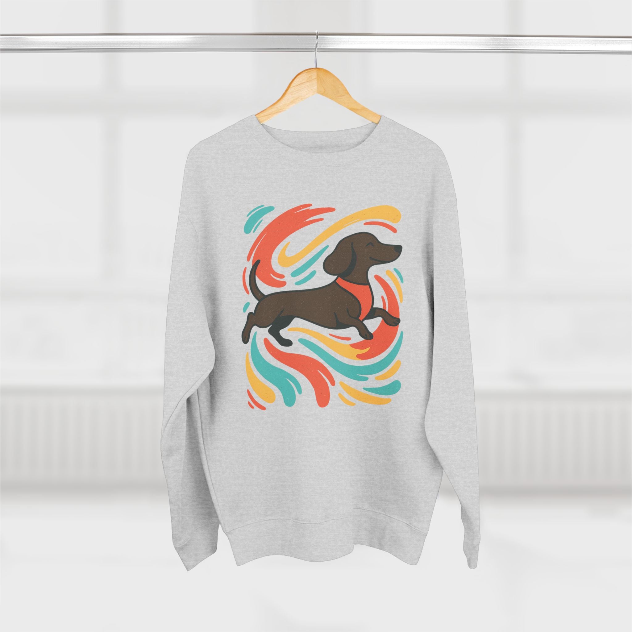 Dachshund Art Crewneck Sweatshirt | Dog Lover Gift, Cozy Sweater, Pet Lover Apparel, Cute Animal Sweatshirt, Birthday Gift