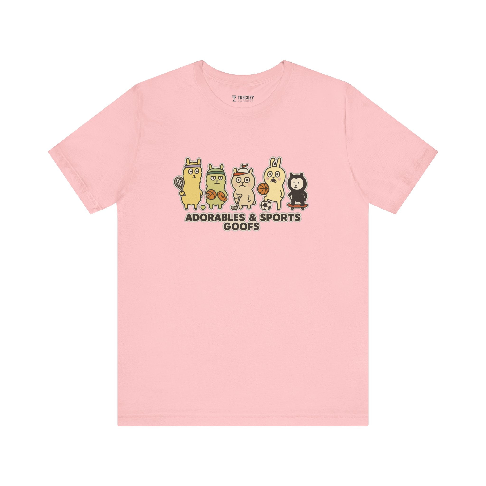 Adorables & Sports Goofs – Cute Animal Sports Cartoon T-Shirt, Fun Playful Graphic Tee