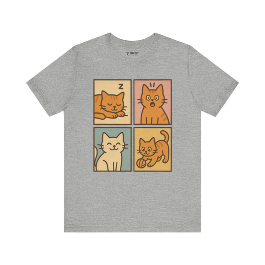 Playful Tee, Cozy Cat Lover Shirt, Gift for Pet Owners, Trending Cute Animal Top, Cute Cat Tee