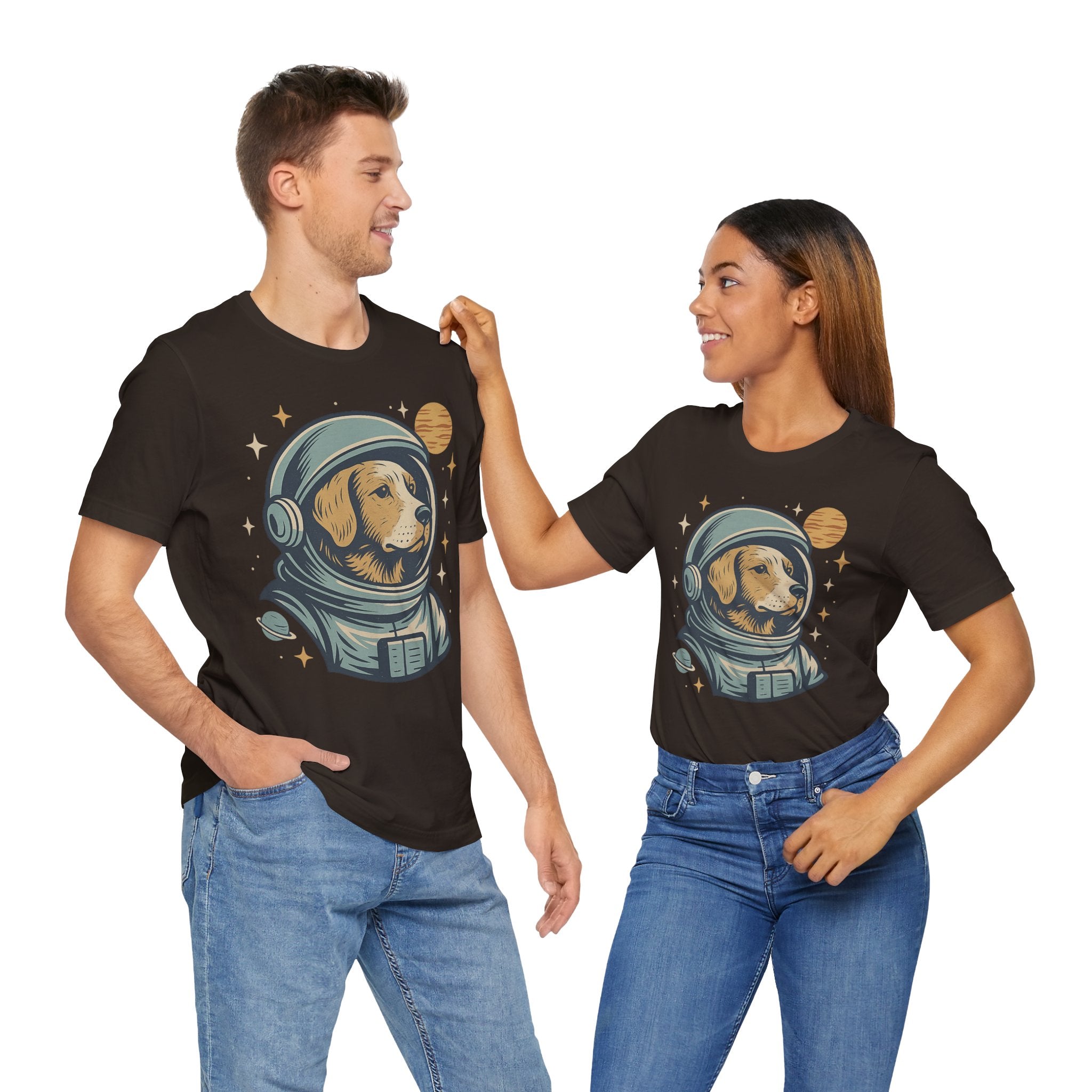 Astronaut Dog Unisex Tee | Cute Pet Lover Shirt, Dog Lover Gift, Space Themed Tee, Fun Casual Wear, Everyday Style