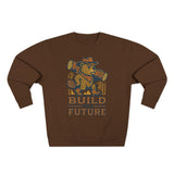 Cozy Unisex Beaver Crewneck Sweatshirt - Build the Future, Inspirational Gift for Dreamers, Casual Layer for Nature Lovers, Comfortable