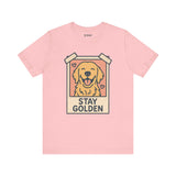 Stay Golden Dog Tee, Cozy TShirt, Gift for Pet Owners, Trending Cute Animal Top, Cute Dog Tshirt