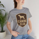 Canine Club Unisex Tee, Dog Lover Shirt, Birthday Gift, Pet Parent Apparel, Casual Wear, Animal Rescue Fundraiser