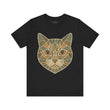 Geometric Cat Tee, Cozy TShirt, Gift for Pet Owners, Trending Cute Animal Top, Cute Cat Tshirt